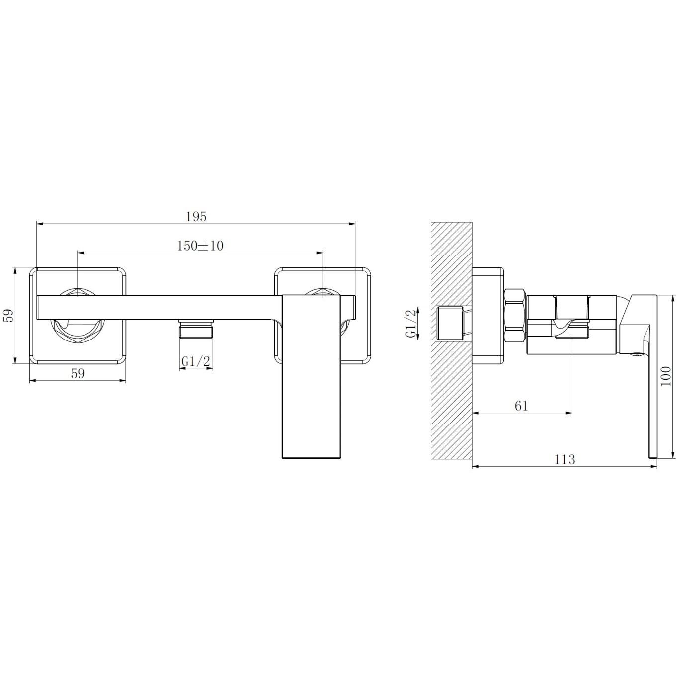 Гигиенический душ со смесителем Haiba (Хаиба) HB5517-3, оружейная сталь
