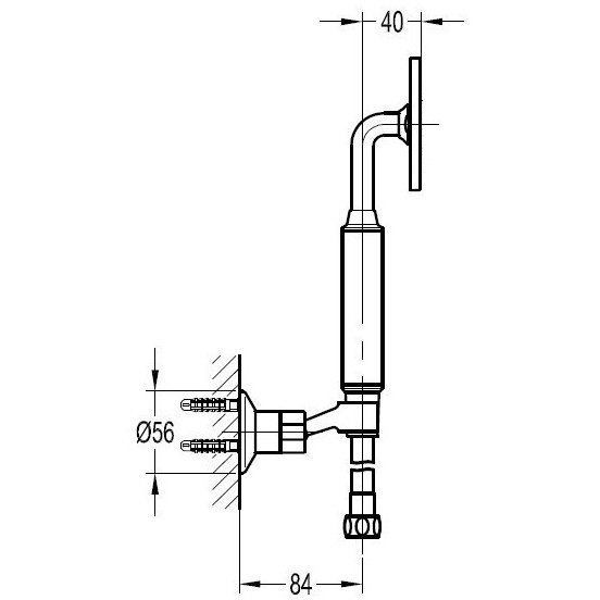 Ручной душ со шлангом и держателем Cezares (Цезарис) Eco, хром ECO-KD-01
