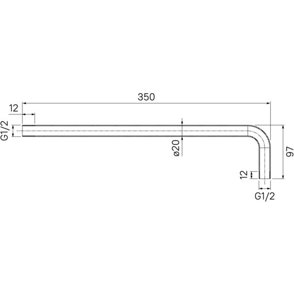 Кронштейн для верхнего душа Iddis Optima Home черный 001BB35i61