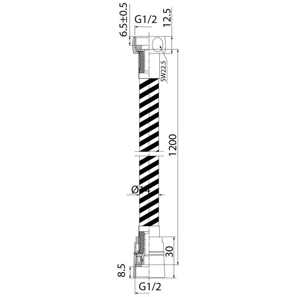 Шланг для душа Iddis Optima Home ПВХ армированный 1,2 м A5061112