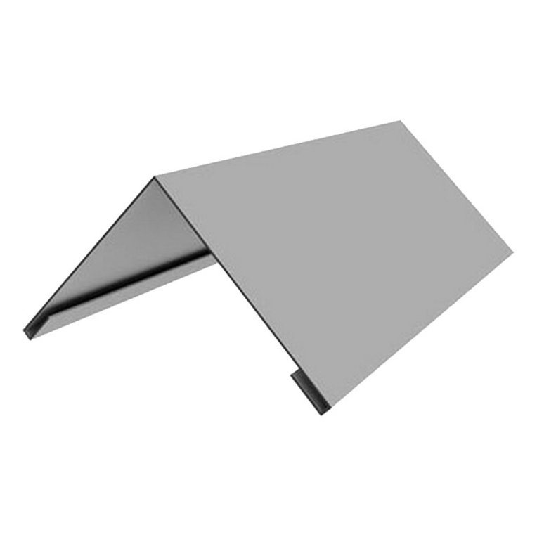 Конек простой Россия, покрытие Цинк, 2000х150х150 мм неокрашенный