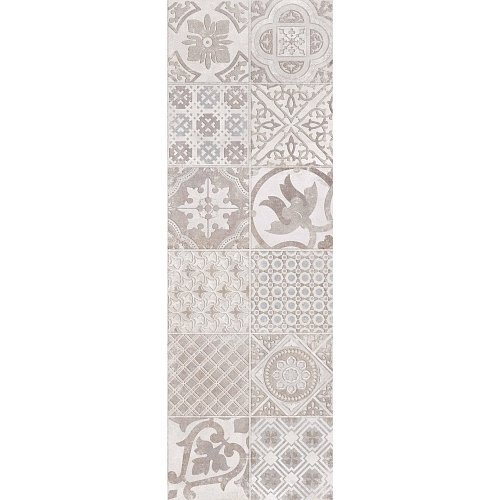 Вставка Creto (Крето) Porto Vetro Grey W/DEC M 25x75 см, глянцевая NR Glossy 1 MEZ19D17200C