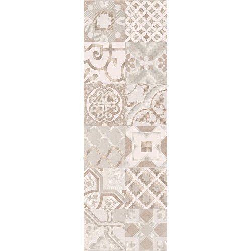 Вставка Creto (Крето) Dover Vetro Ivory W/DEC M 25х75 см NR Satin 1 СCM20D17200B