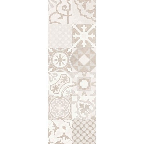 Вставка Creto (Крето) Dover Patchwork Ivory W/DEC M 25х75 см NR Satin 1 СCG20D17200B
