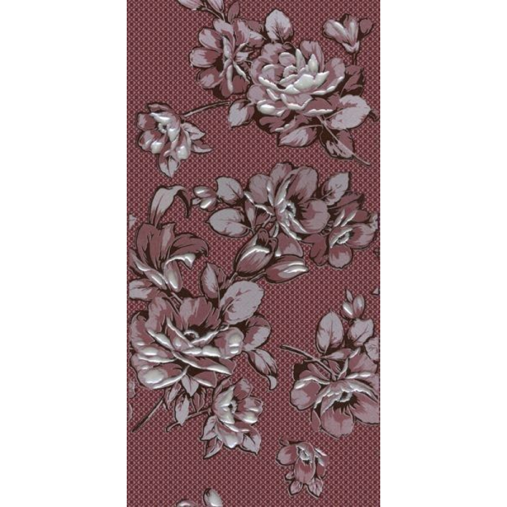 Декор Нефрит-Керамика Аллегро бордо цветы 20х40 см (04-01-1-08-03-47-100-1)