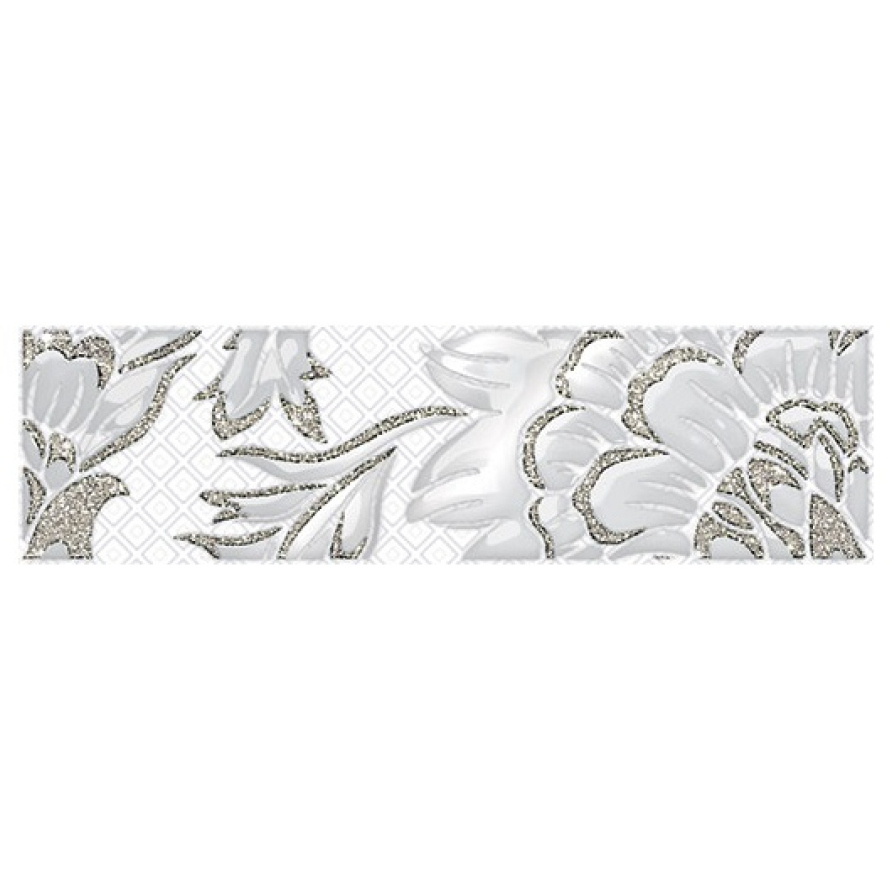 Бордюр Нефрит-Керамика Катрин белый 7х25 см (05-01-1-73-03-00-1451-0)