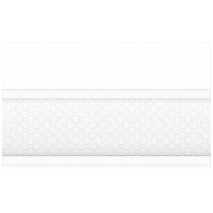Бордюр Нефрит-Керамика объемный Катрин белый 15х25 см (13-01-1-25-43-00-1451-0)