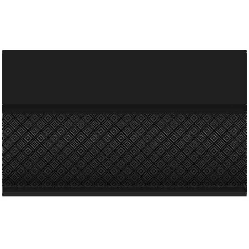 Бордюр Нефрит-Керамика объемный Катрин черный 15х25 см (13-01-1-25-43-04-1451-0)