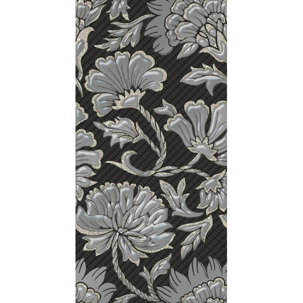 Декор Нефрит-Керамика Катрин черный 25х50 см (04-01-1-10-03-04-1451-0)