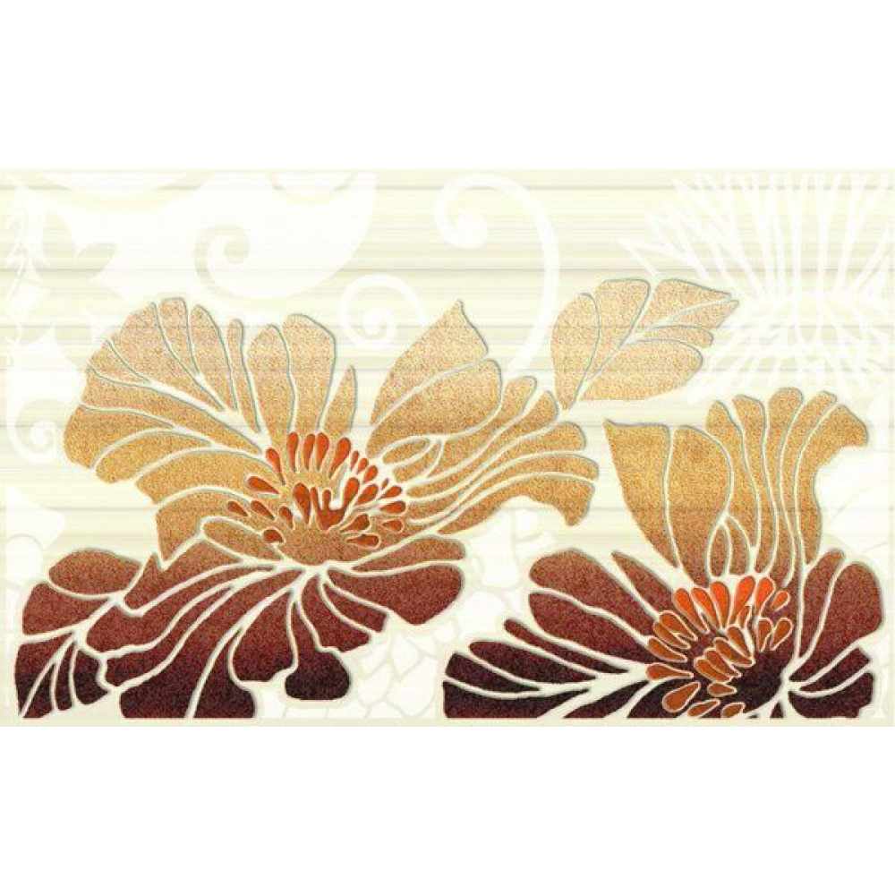 Декор Нефрит-Керамика Кензо коричневый 25х40 см (04-01-1-09-03-15-075-1)