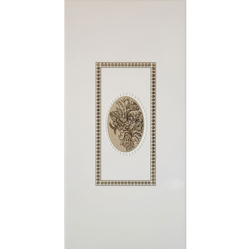 Декор Нефрит-Керамика Мидаль коричневый 20х40 см (04-01-1-08-03-15-249-0)