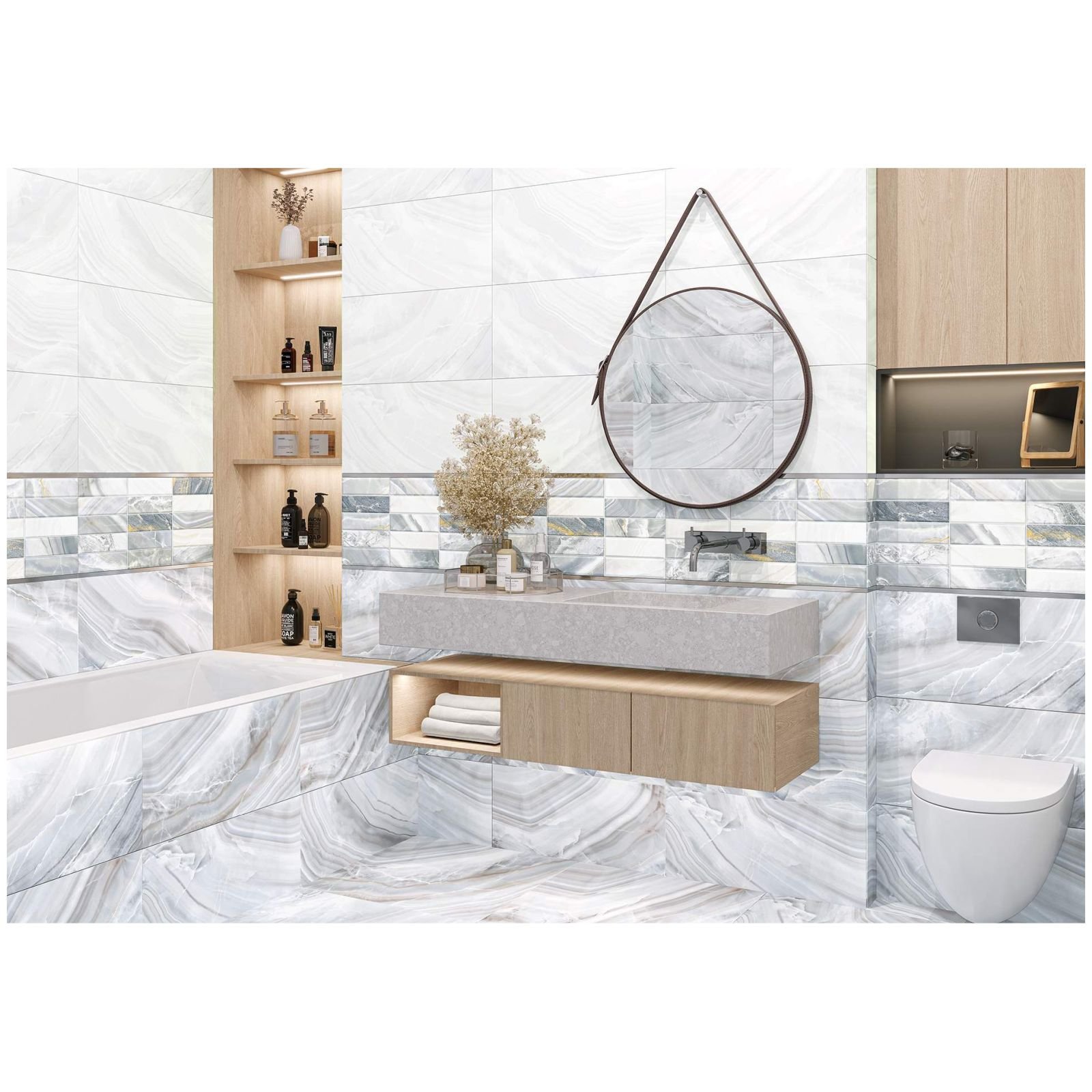 Керамическая плитка New Trend (Нью Тренд) Amadeo Dark Brick 30х60х0,9 см WT36AMD55