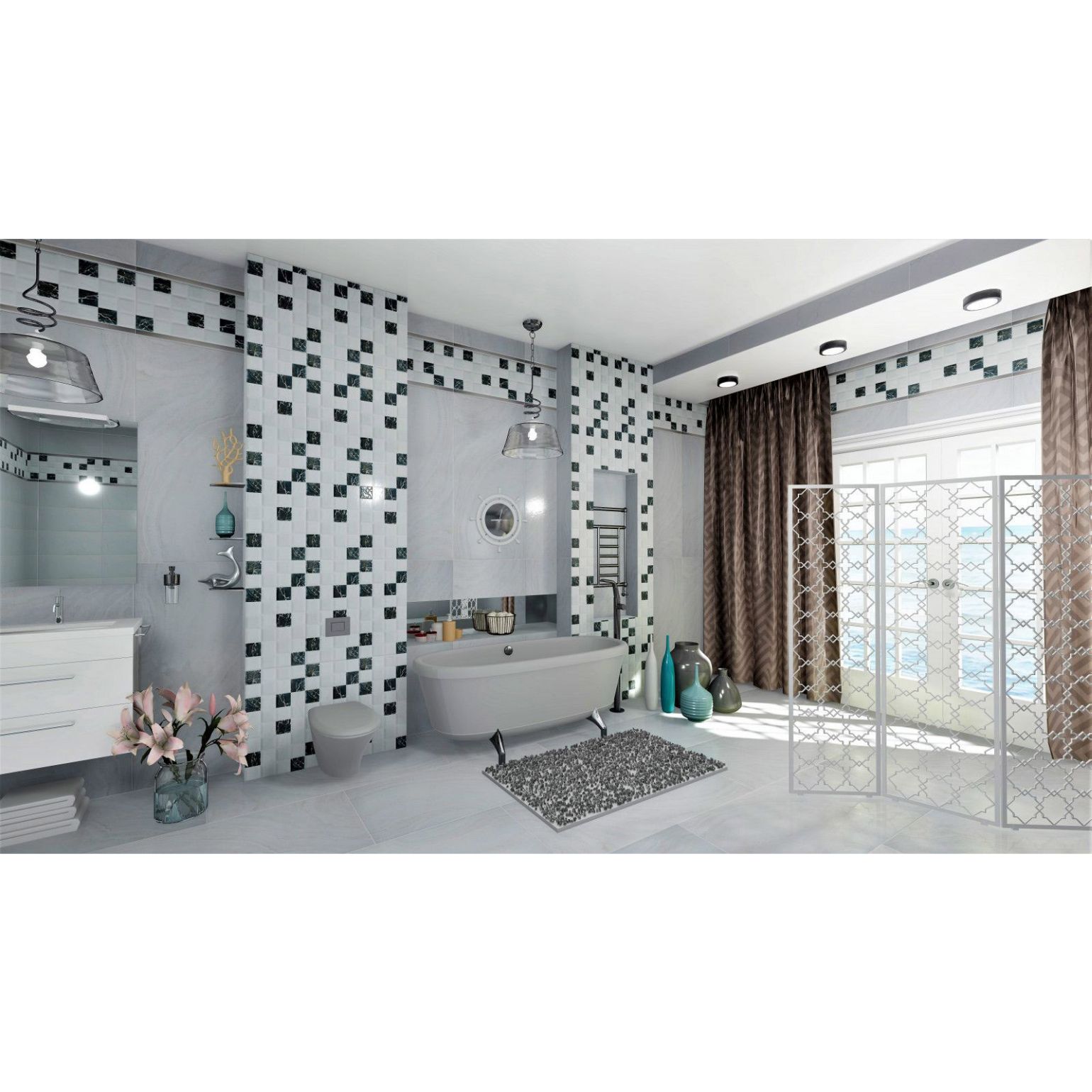 Керамогранит TileKraft Floor Tiles-PGVT Halcon Onyx Grey 60х60 см (5743)