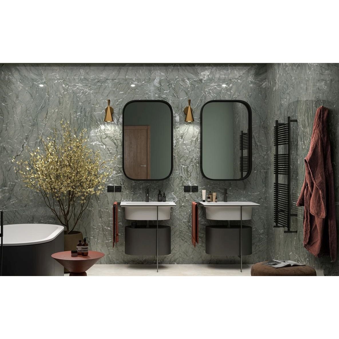 Керамогранит Ragno Marazzi Inc Verde Antiqua Gl Rt 60x120 см