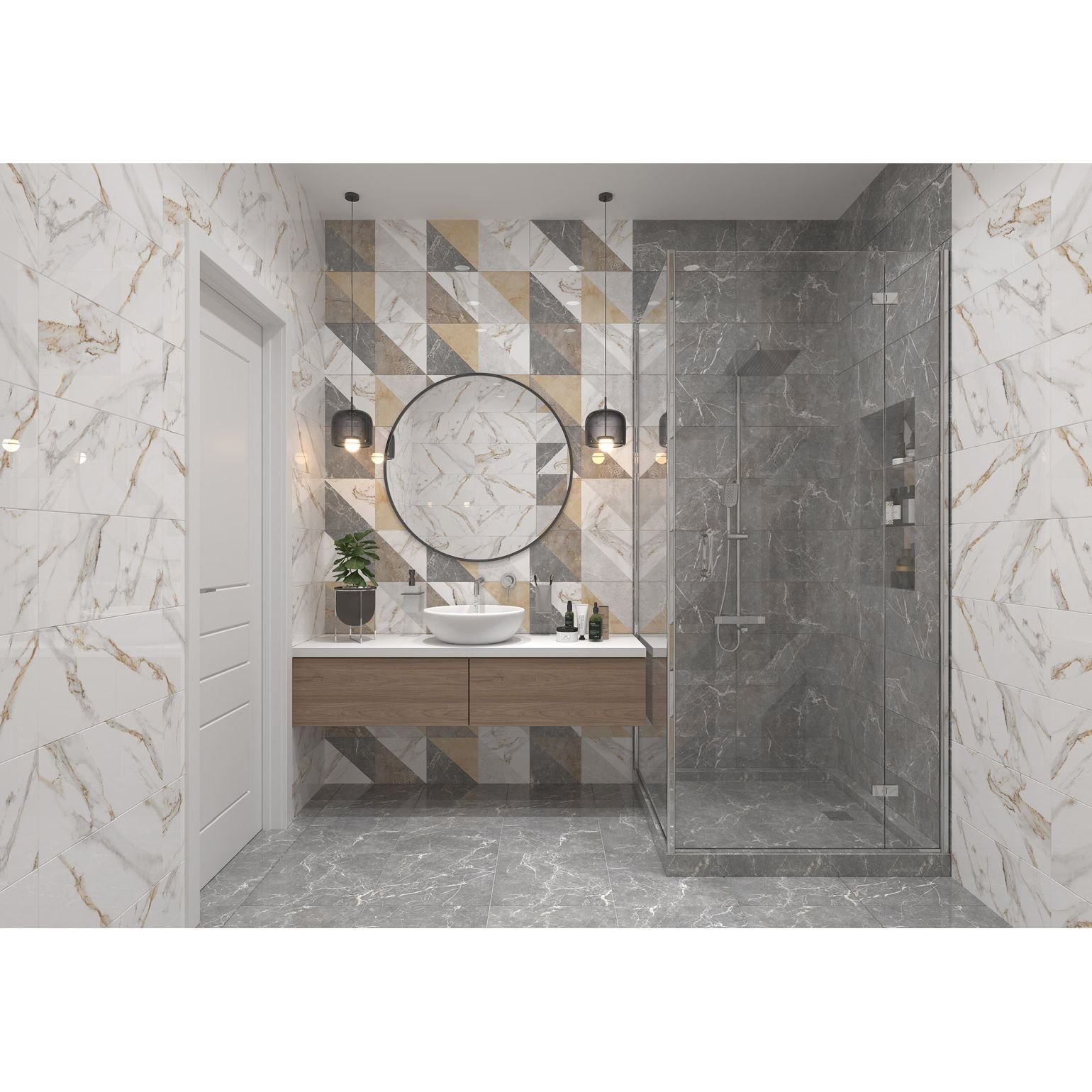 Настенная плитка Global Tile (Глобал Тайл) Capella GT 50x25 см Белый GT97VG