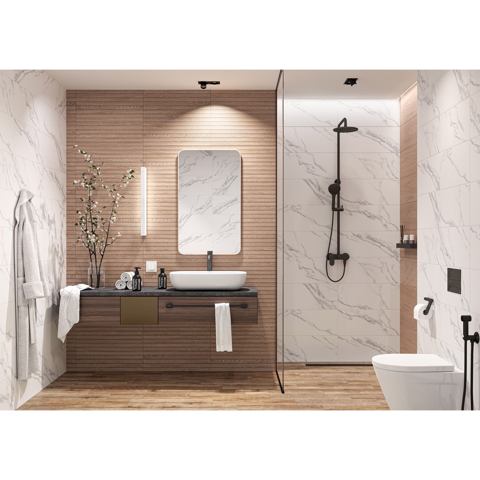 Настенная плитка Global Tile (Глобал Тайл) Eco Wood GT 60x25 см Бежевый 10100001342