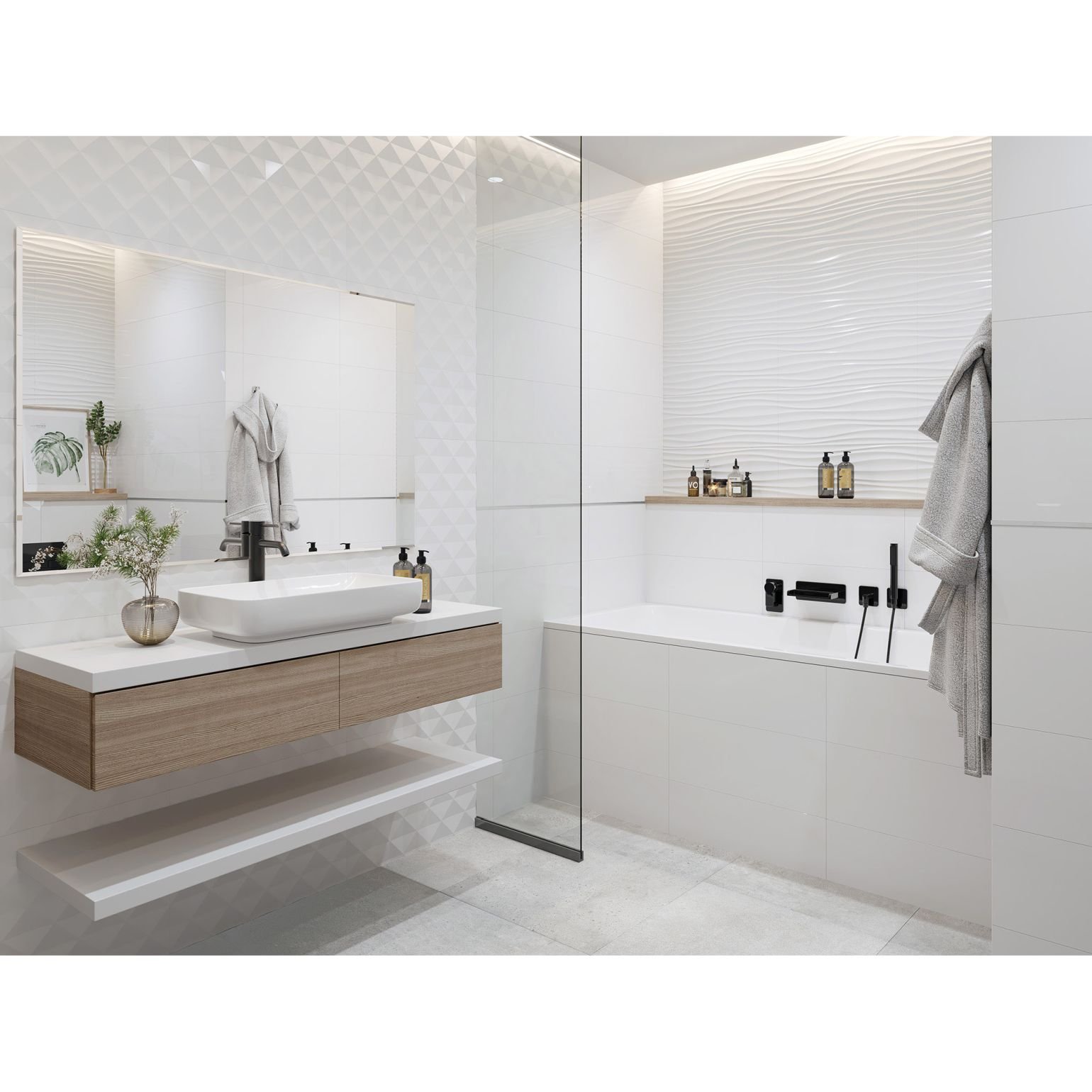 Настенная плитка Global Tile (Глобал Тайл) White Planet GT 60x25 см Белый 10100001345