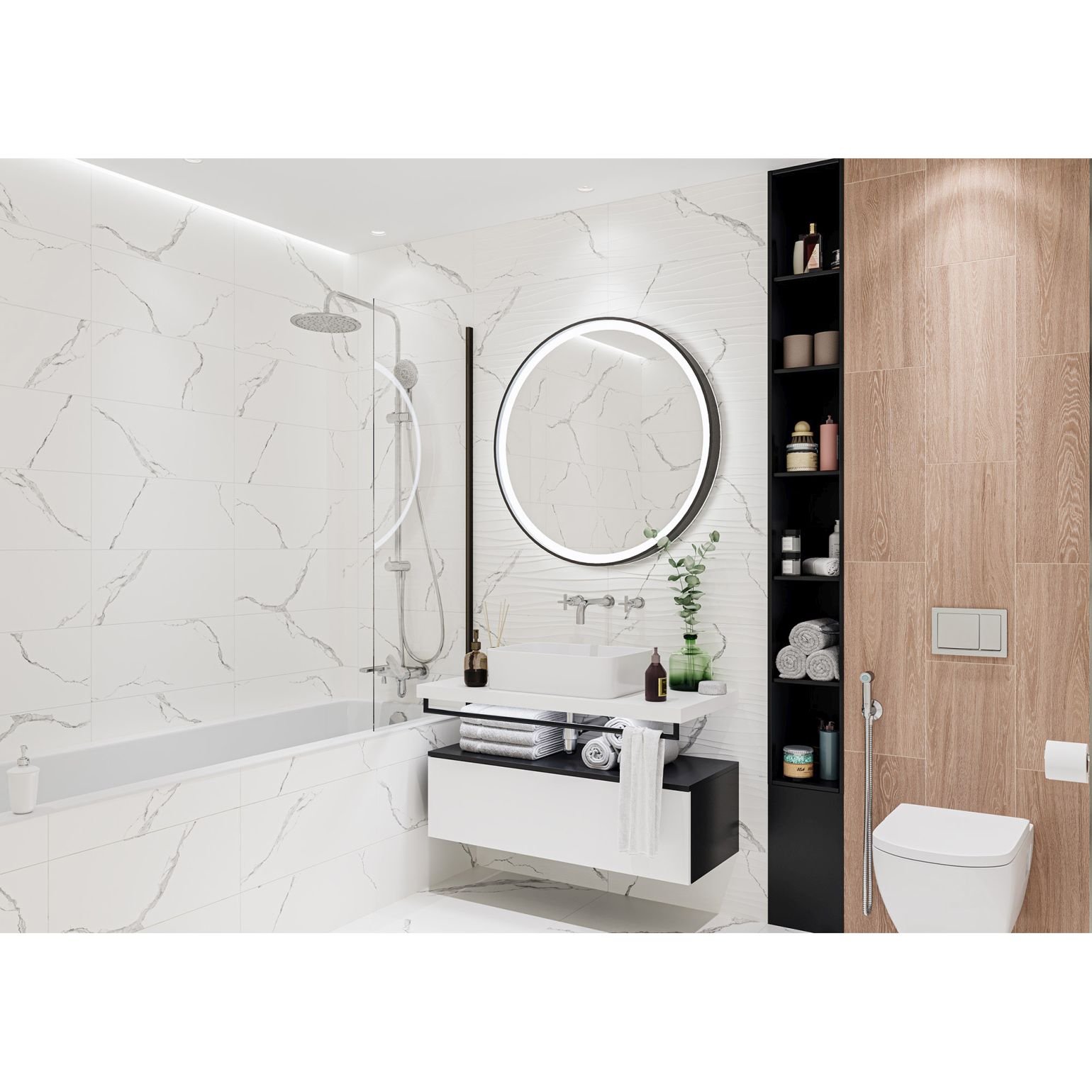 Настенная плитка Global Tile (Глобал Тайл) Arto GT 60x25 см Белый 10100001339