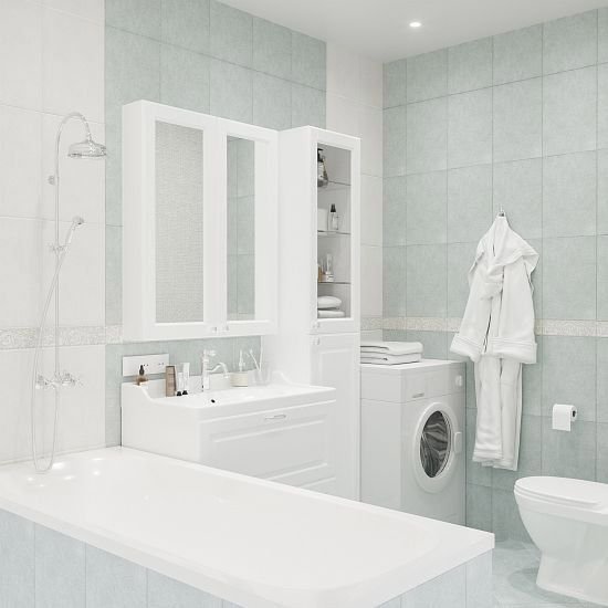 Настенная плитка Global Tile (Глобал Тайл) Adele 40x27 см, толщ. 8 мм, Голубой 9AW0648M