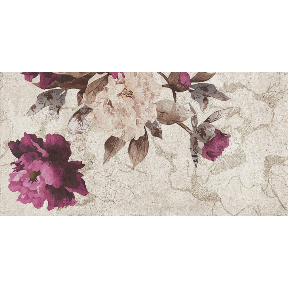 Плитка настенная Belleza Кэрол бежевая с рисунком 25х50 см (00-00-5-10-00-11-684)