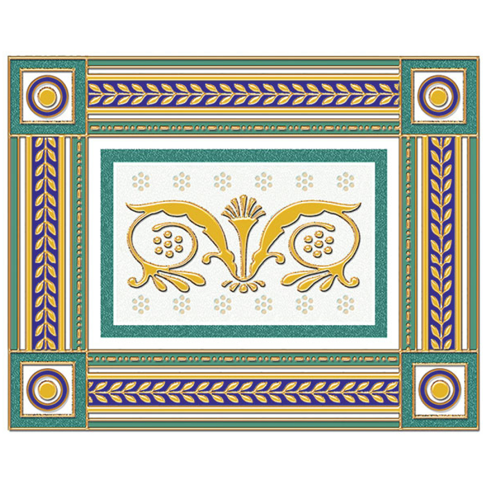 Бордюр Ceramique Imperiale Золотой бирюзовый 20х25 см (05-01-1-93-03-71-909-0)