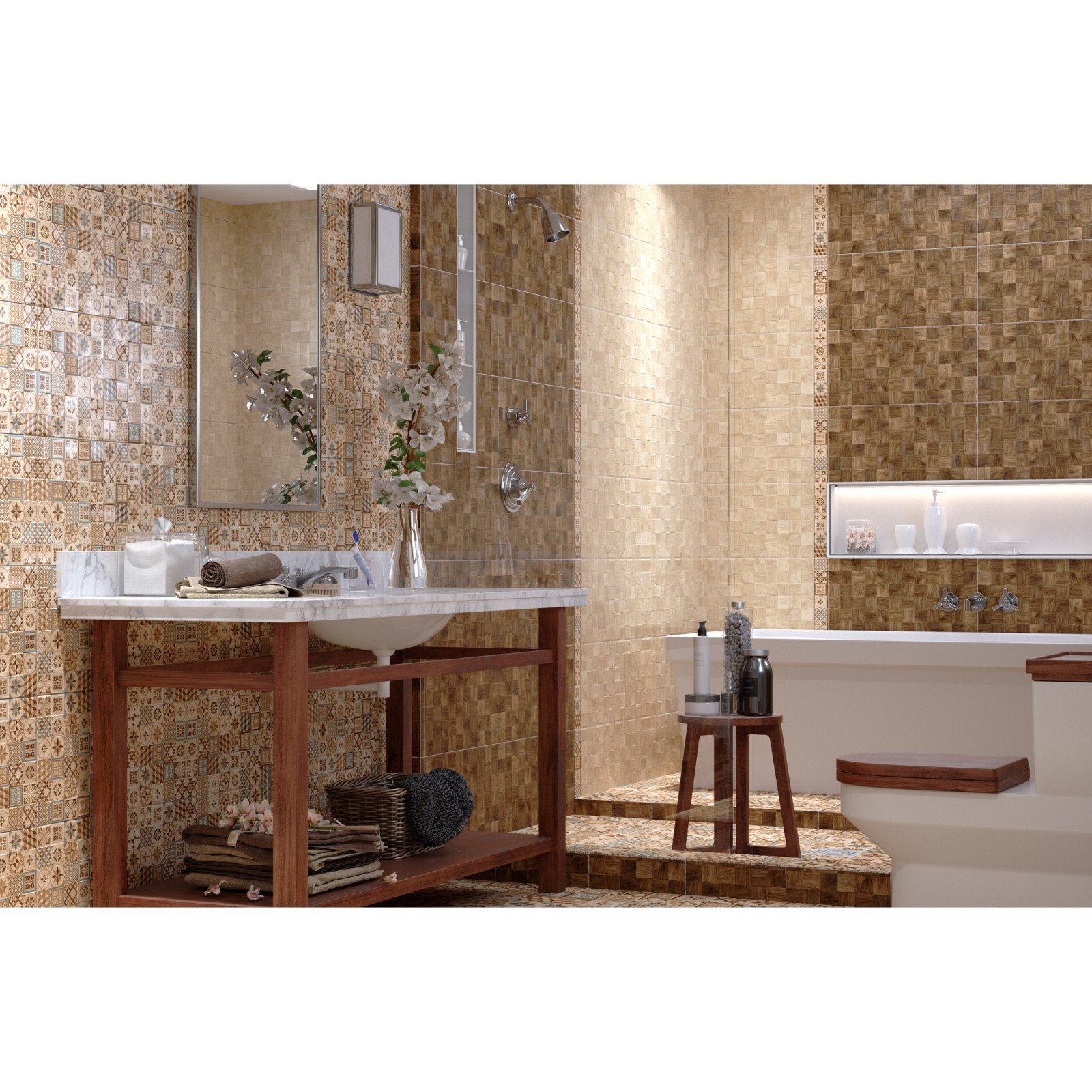 Плитка настенная Golden Tile (Голден Тайл) Country Wood Беж 30х60 см (2В1051/2В1059)