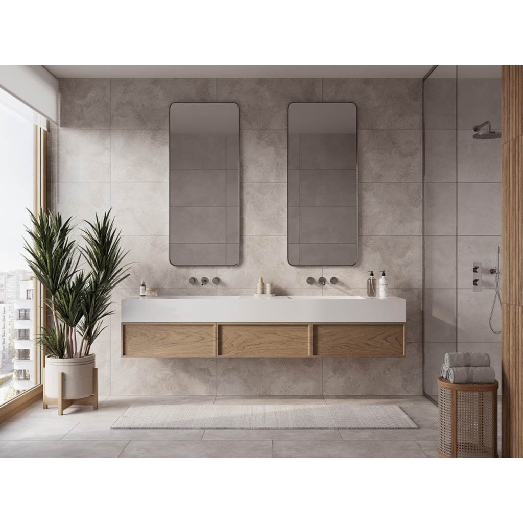 Керамогранит Meissen State листья серый ректификат 44,8x89,8 см (16885)
