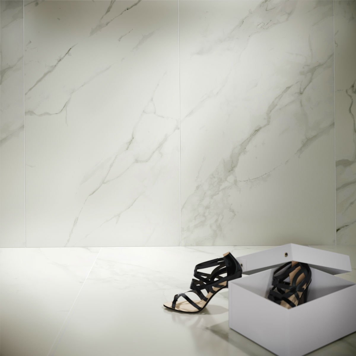 Керамогранит Meissen (Мейсен) Calacatta Marble белый 79,8x79,8 см (O-CLM-GGM054)