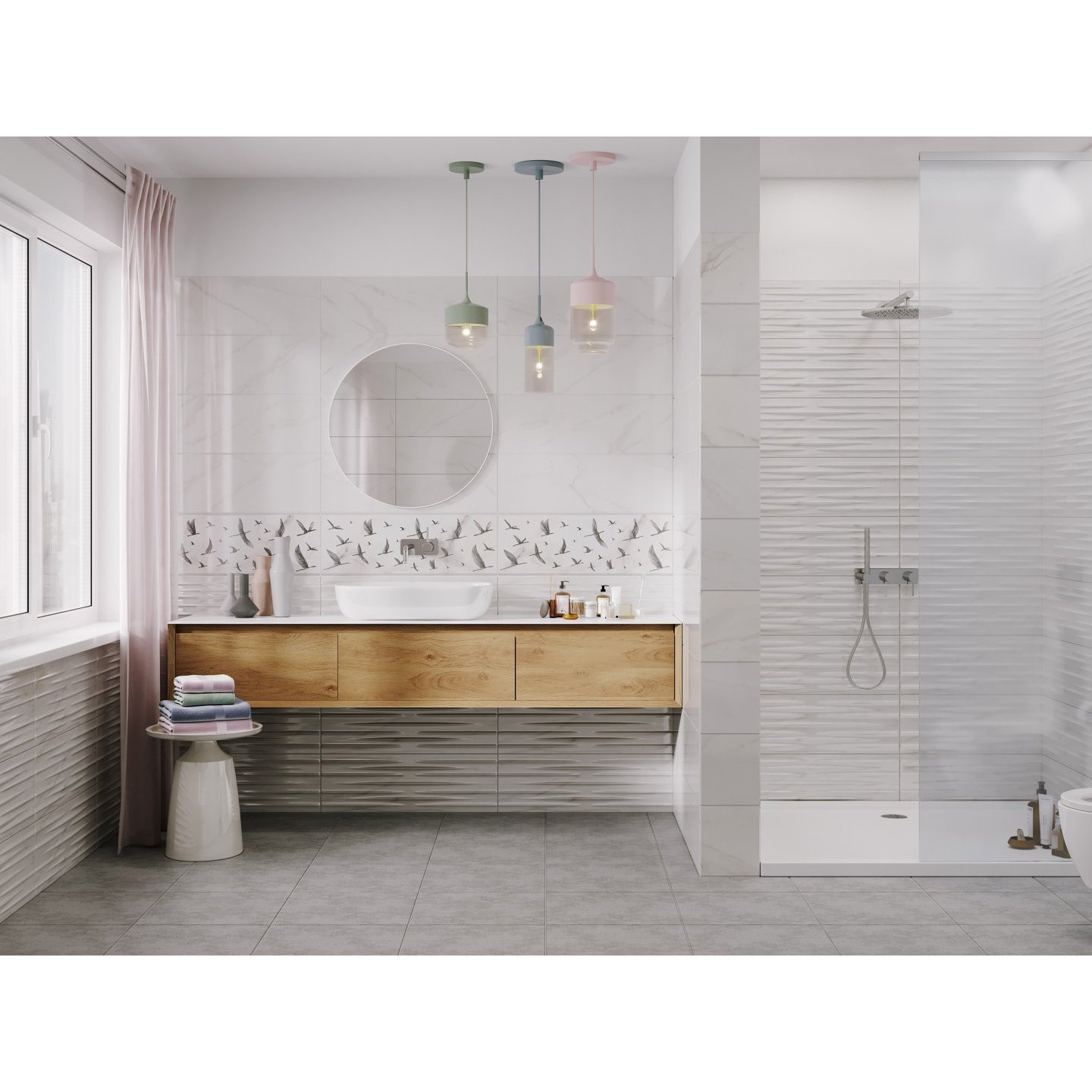 Плитка Meissen Elegance белый 25х75 см (EGU051D)