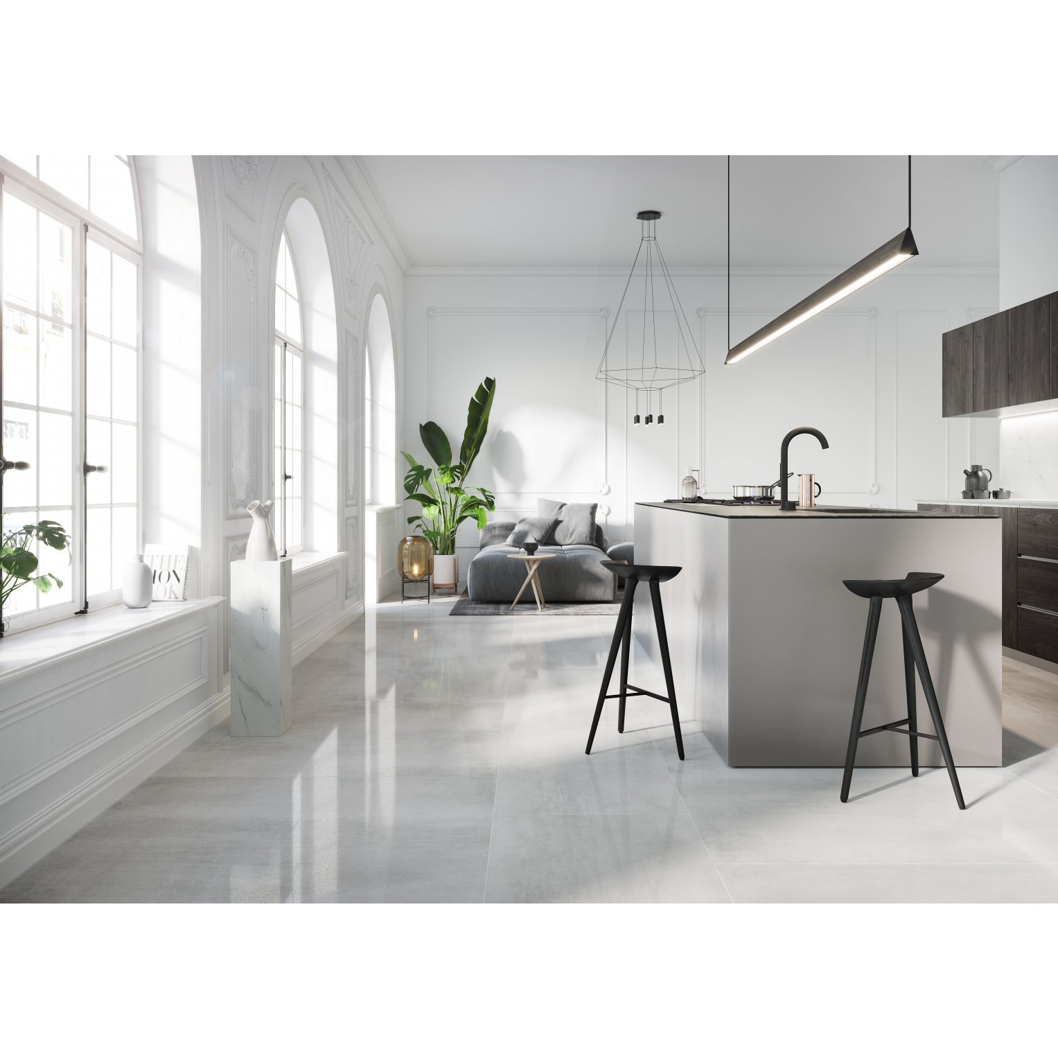 Керамогранит Meissen (Мейсен) Grava серый 79,8x79,8 см (O-GRV-GGM091)