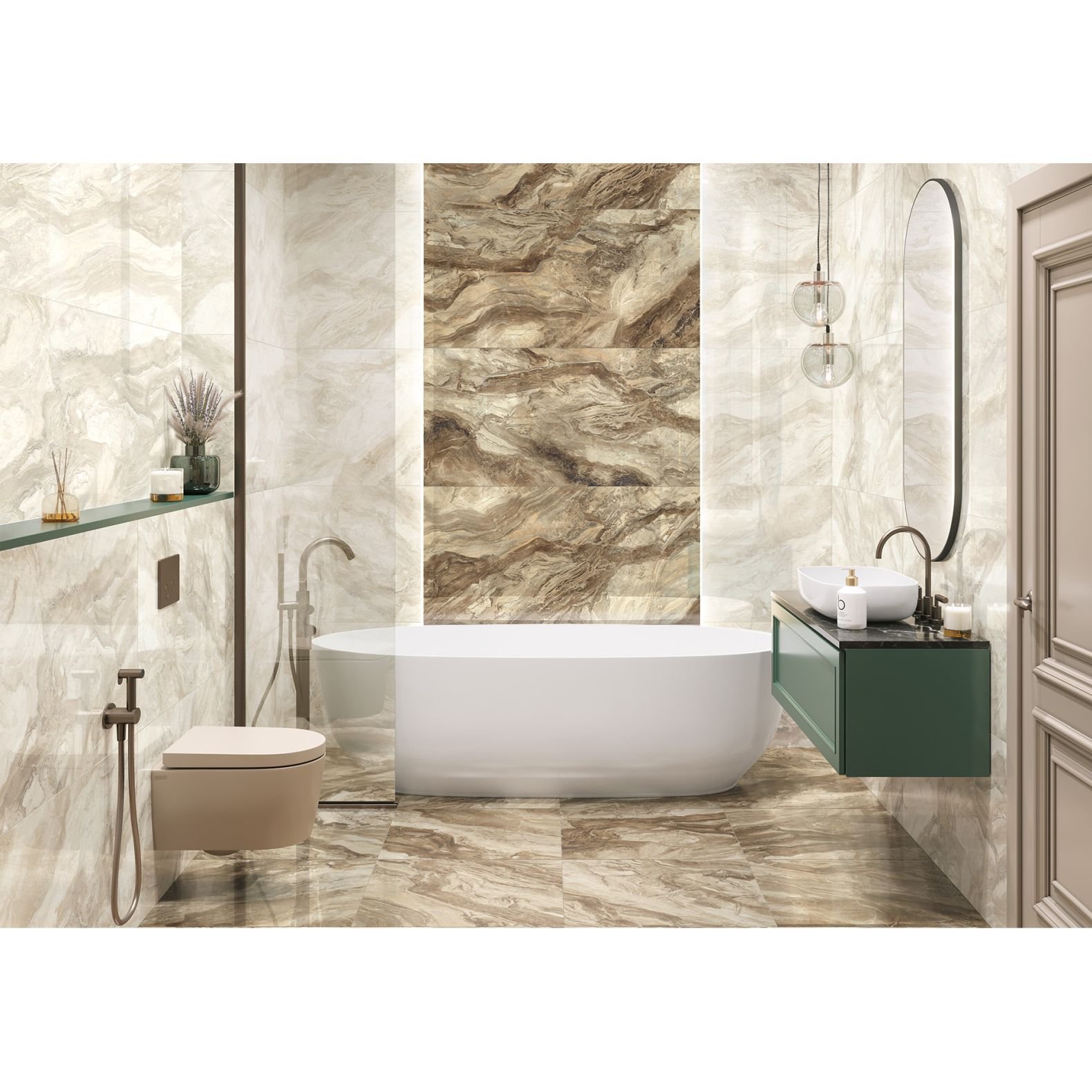 Керамогранит LCM (ЛКМ) Persia Brown полированный 60х120 см (60120PRS21P)