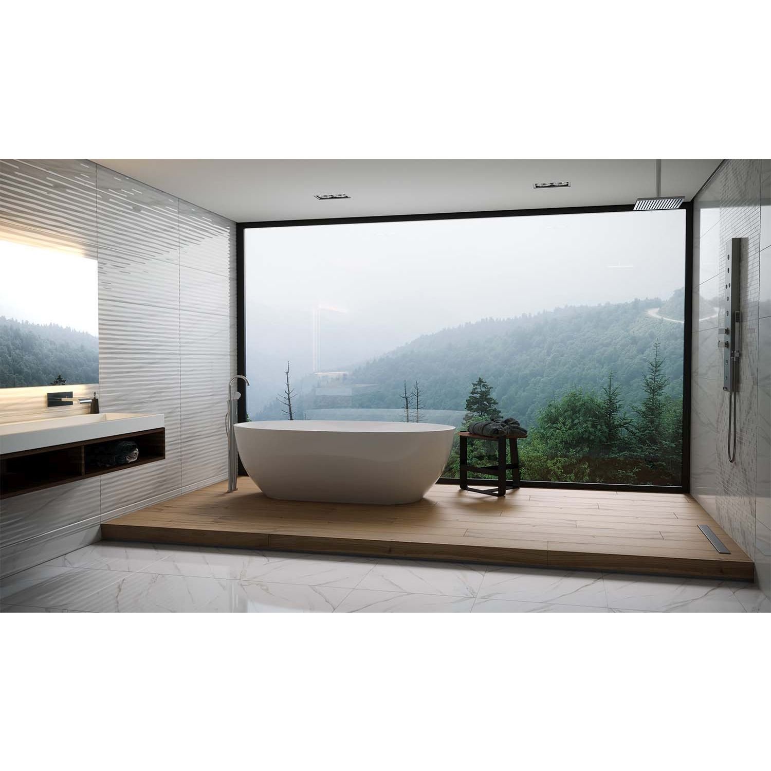 Бордюр Eurotile (Евротаил) Calacatta 33x100 карандаш 2,5х32,5 см (927)