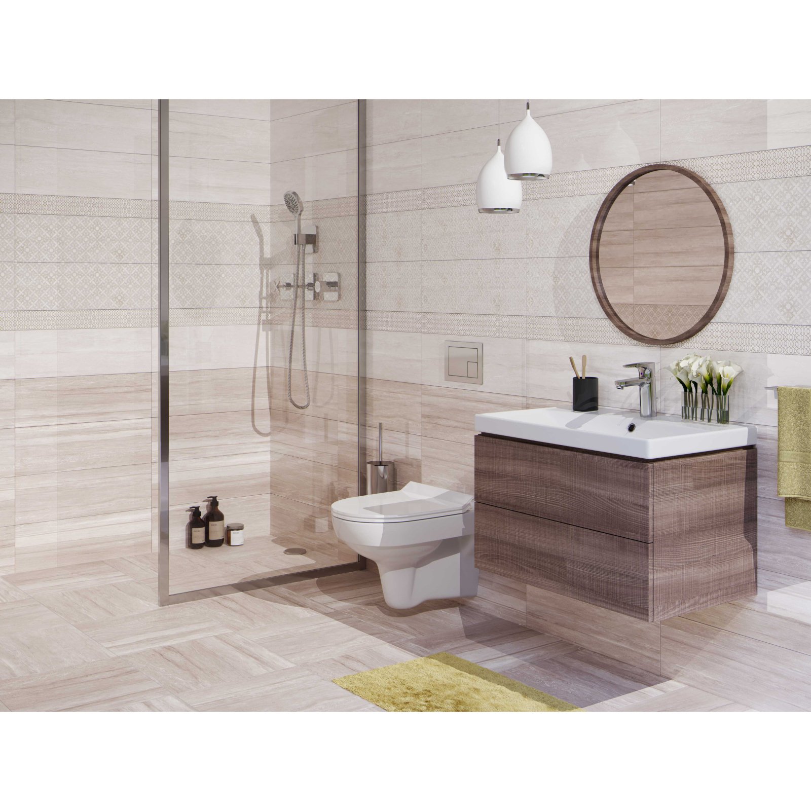 Керамогранит Cersanit (Церсанит) Alba бежевый 42х42 см (AI4R012)