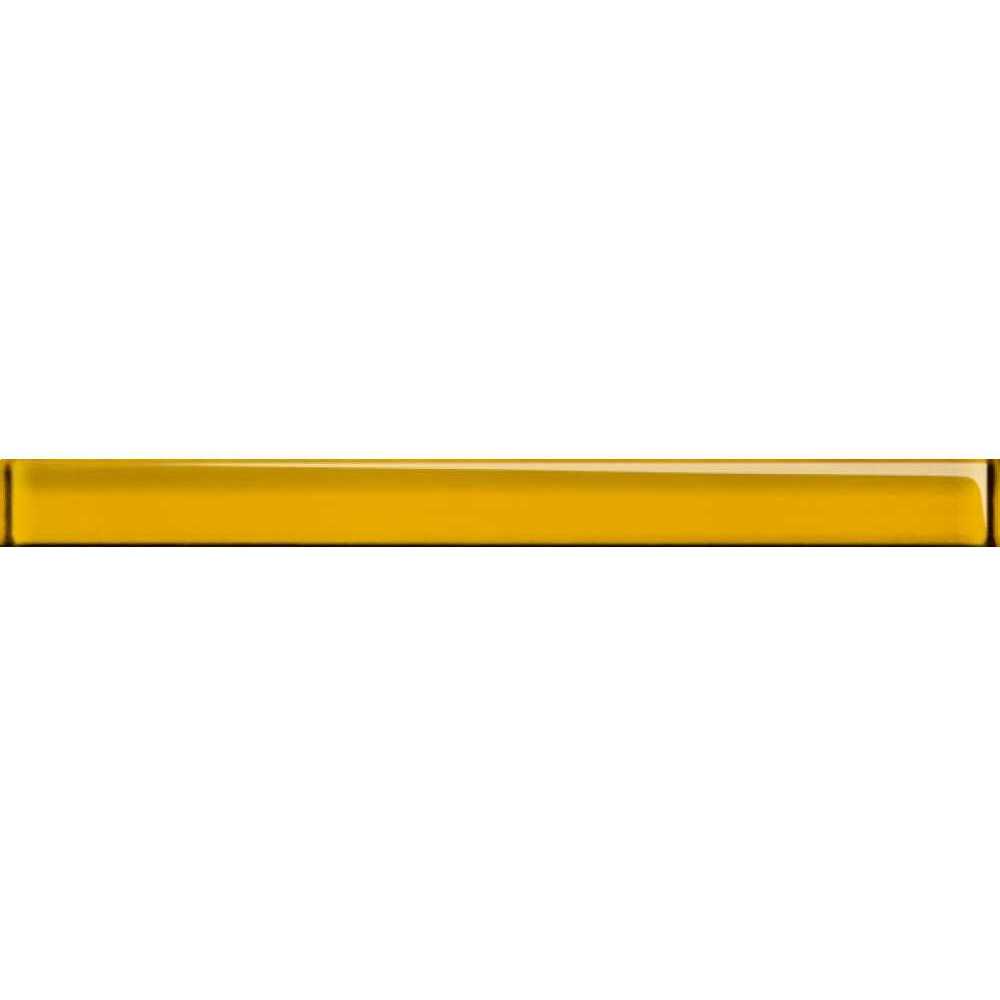 Бордюр Cersanit стеклянный Universal Glass желтый 4х45 см (UG1H061)