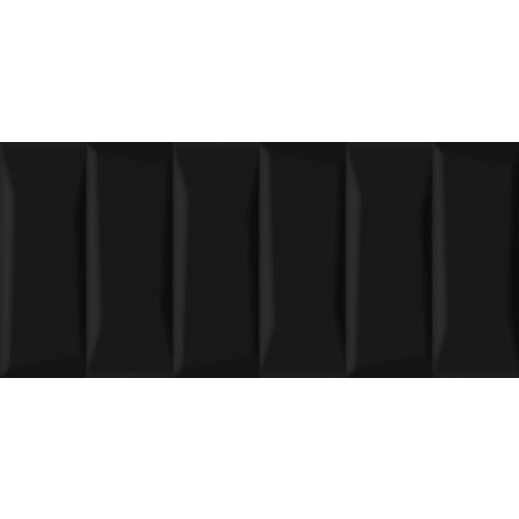 Настенная плитка Cersanit Evolution рельеф кирпичи черный (EVG233) 20х44 см