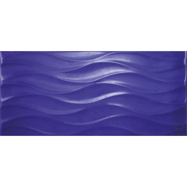Настенная плитка Cersanit Wave синяя (WAG121) 20х44 см