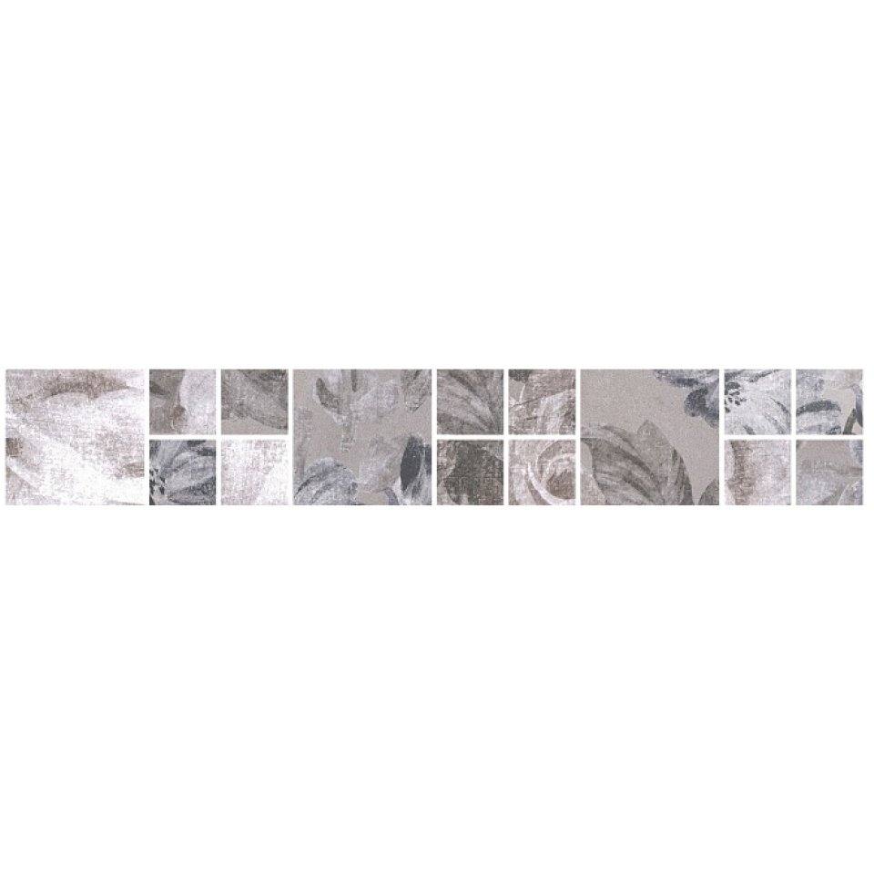 Бордюр Kerama Marazzi (Керама Марацци) Александрия серый мозаичный 4.8х30 см (181/8266)