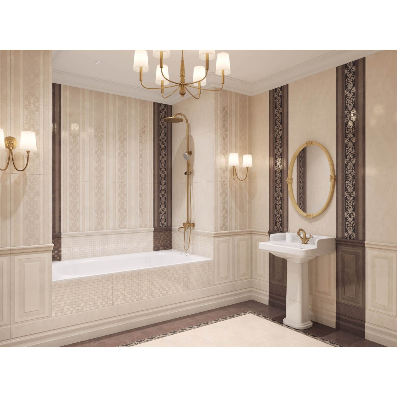 Бордюр Kerama Marazzi (Керама Марацци) Версаль беж 7.2х60 см (AD/A398/11128R)