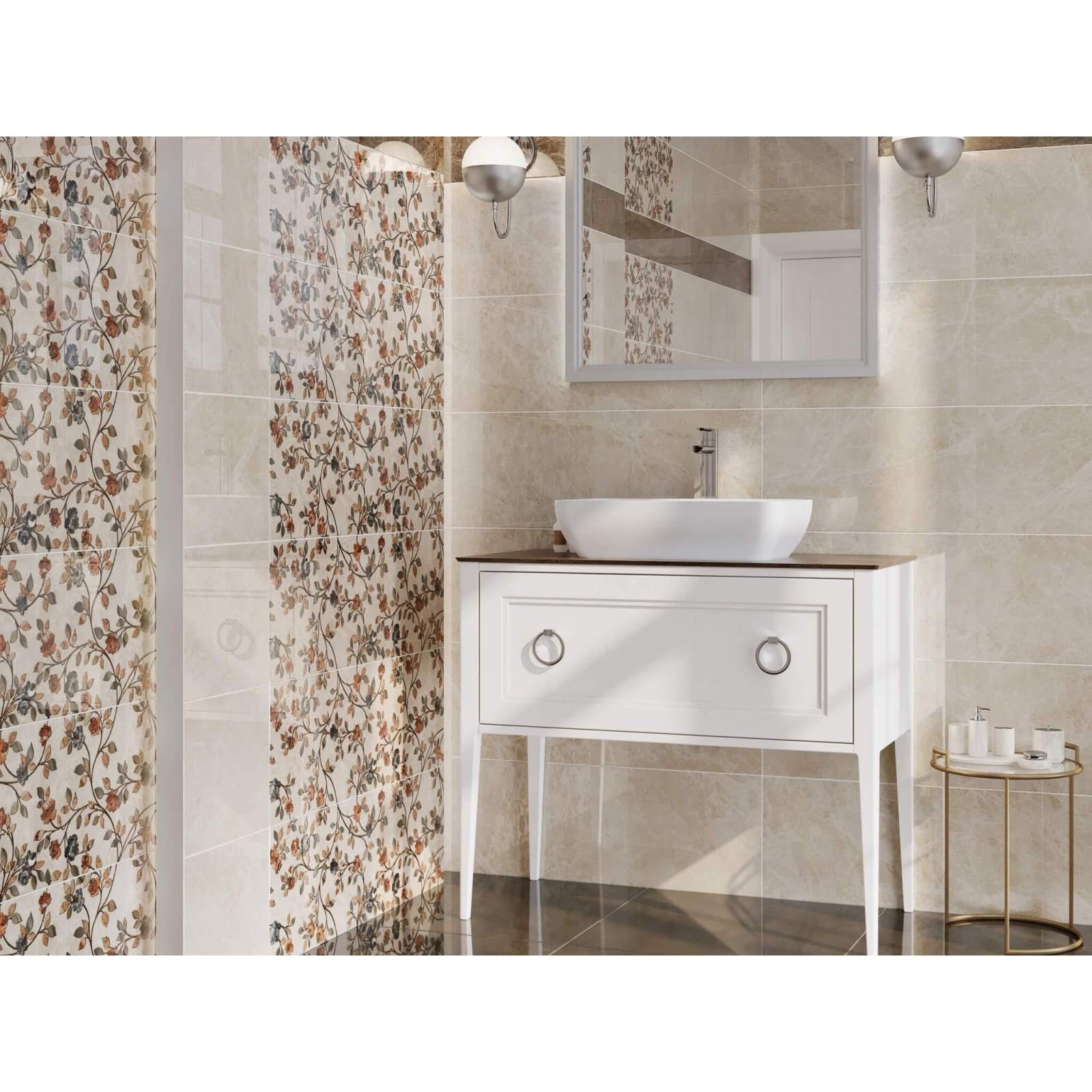 Бордюр Kerama Marazzi (Керама Марацци) Гран-Виа коричневый светлый обрезной 2.5х30 см (SPA040R)