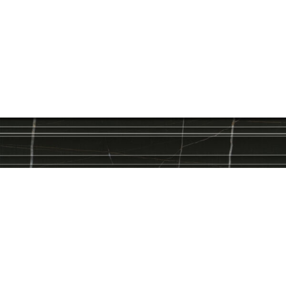 Бордюр Kerama marazzi Греппи черный багет 7.3х40 см (BLF002R)