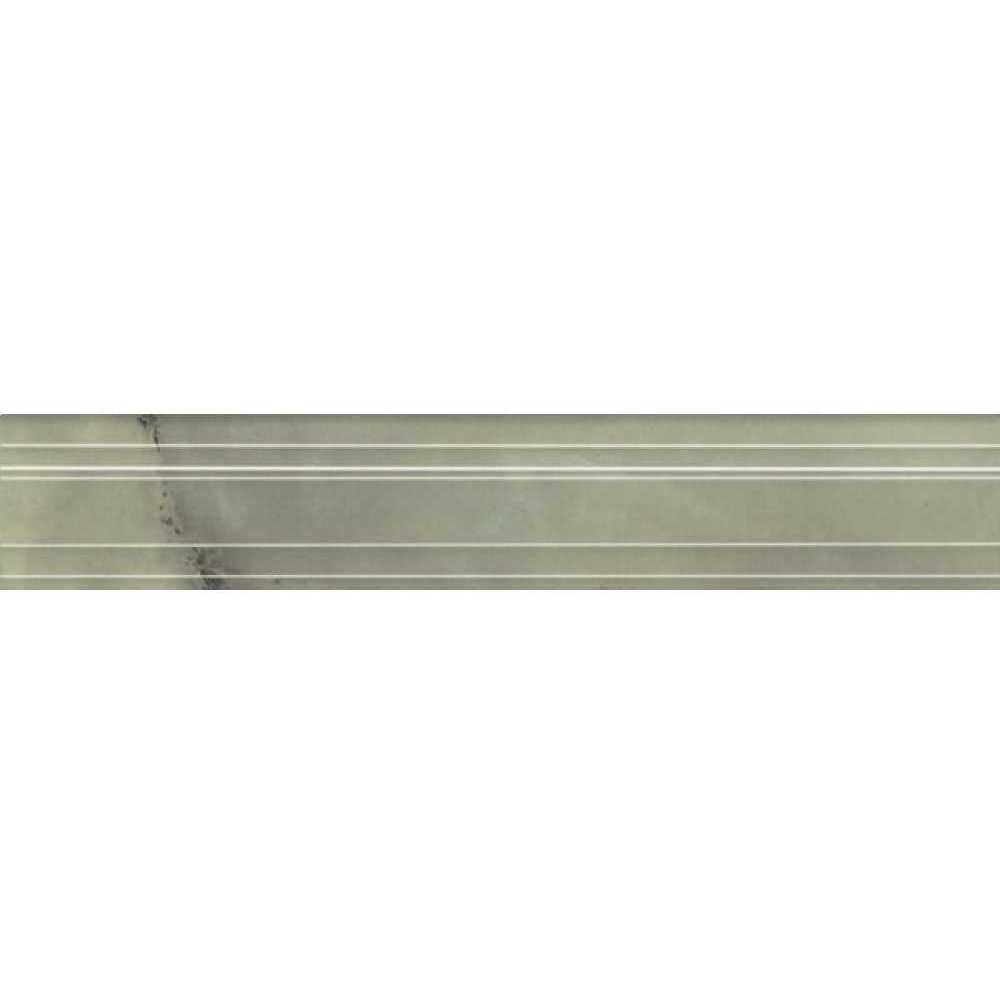Бордюр Kerama Marazzi (Керама Марацци) Джардини зеленый багет 7.3х40 см (BLF005R)