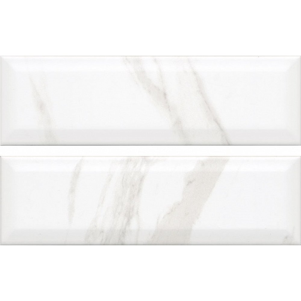 Плитка настенная Kerama Marazzi (Керама Марацци) Дорато белый грань 8.5х28.5 см, толщ. 9.2 мм, (9034)