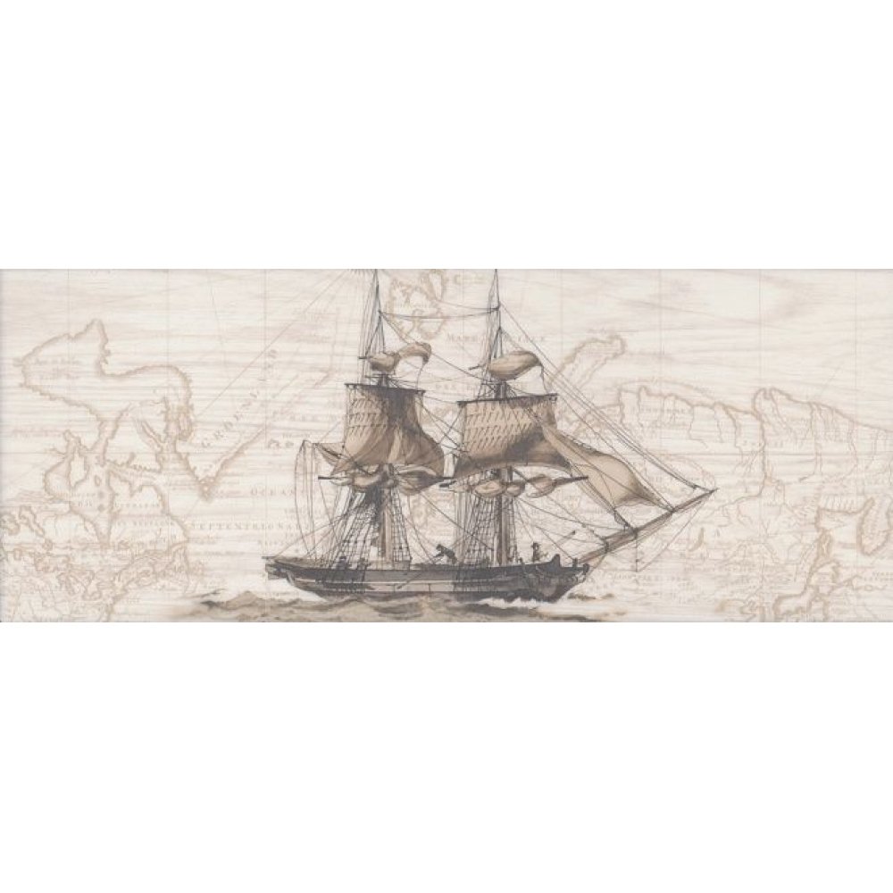 Декор Kerama Marazzi (Керама Марацци) Кампанелла Корабль 20х50 см, толщ. 8 мм, (7150/3F)