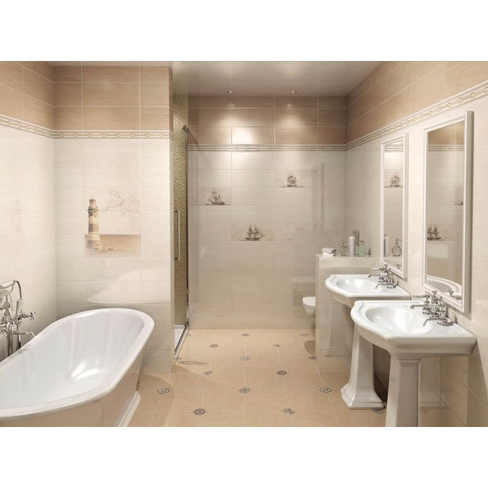 Декор Kerama Marazzi (Керама Марацци) Кампанелла Корабль 20х50 см, толщ. 8 мм, (7150/3F)