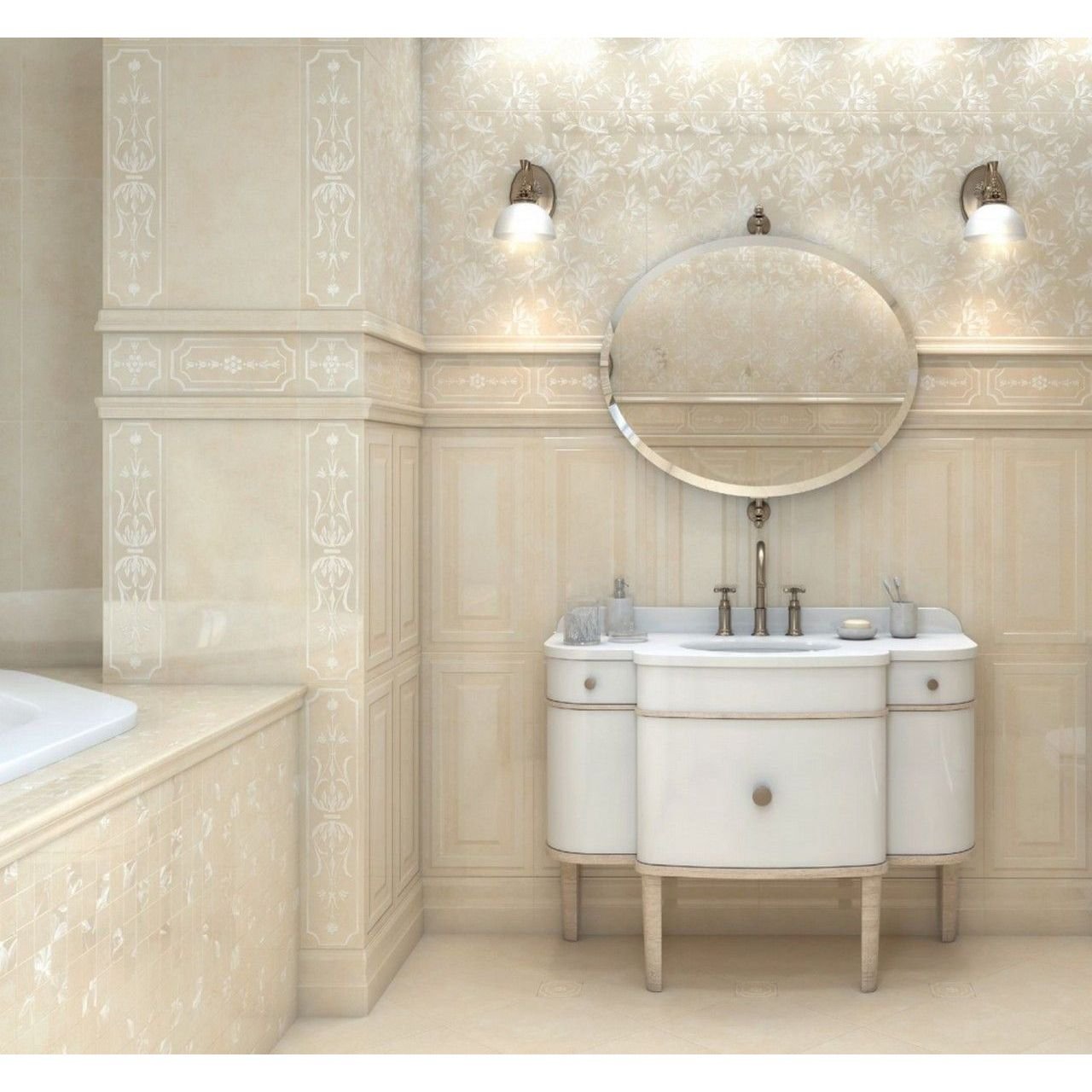 Бордюр Kerama Marazzi (Керама Марацци) Каподимонте бежевый 14.5х60 см (STG/B383/11099)