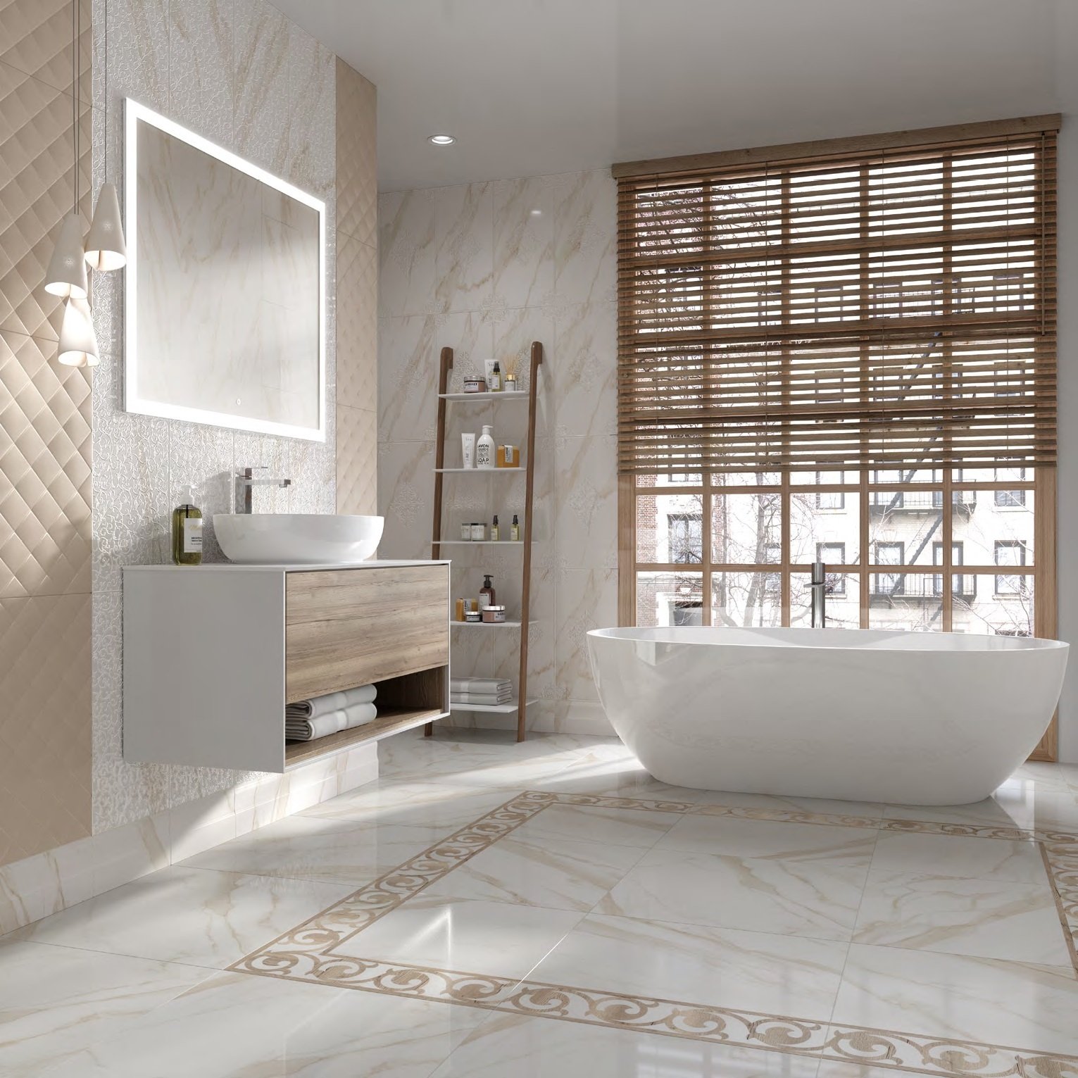 Плинтус Kerama Marazzi (Керама Марацци) Карелли беж светлый обрезной 15х30 см (FMA025R)