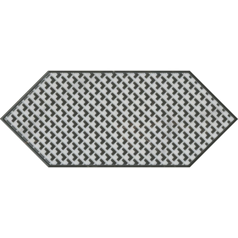 Декор Kerama Marazzi (Керама Марацци) Келуш 3 черно-белый 14х34 см, толщ. 6.9 мм, (HGD/A482/35006)