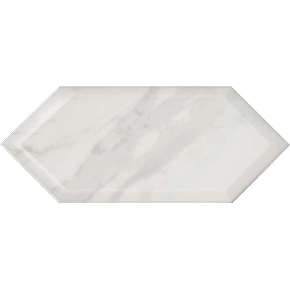 Плитка настенная Kerama Marazzi (Керама Марацци) Келуш грань белый 14х34 см, толщ. 6.9 мм, (35009)
