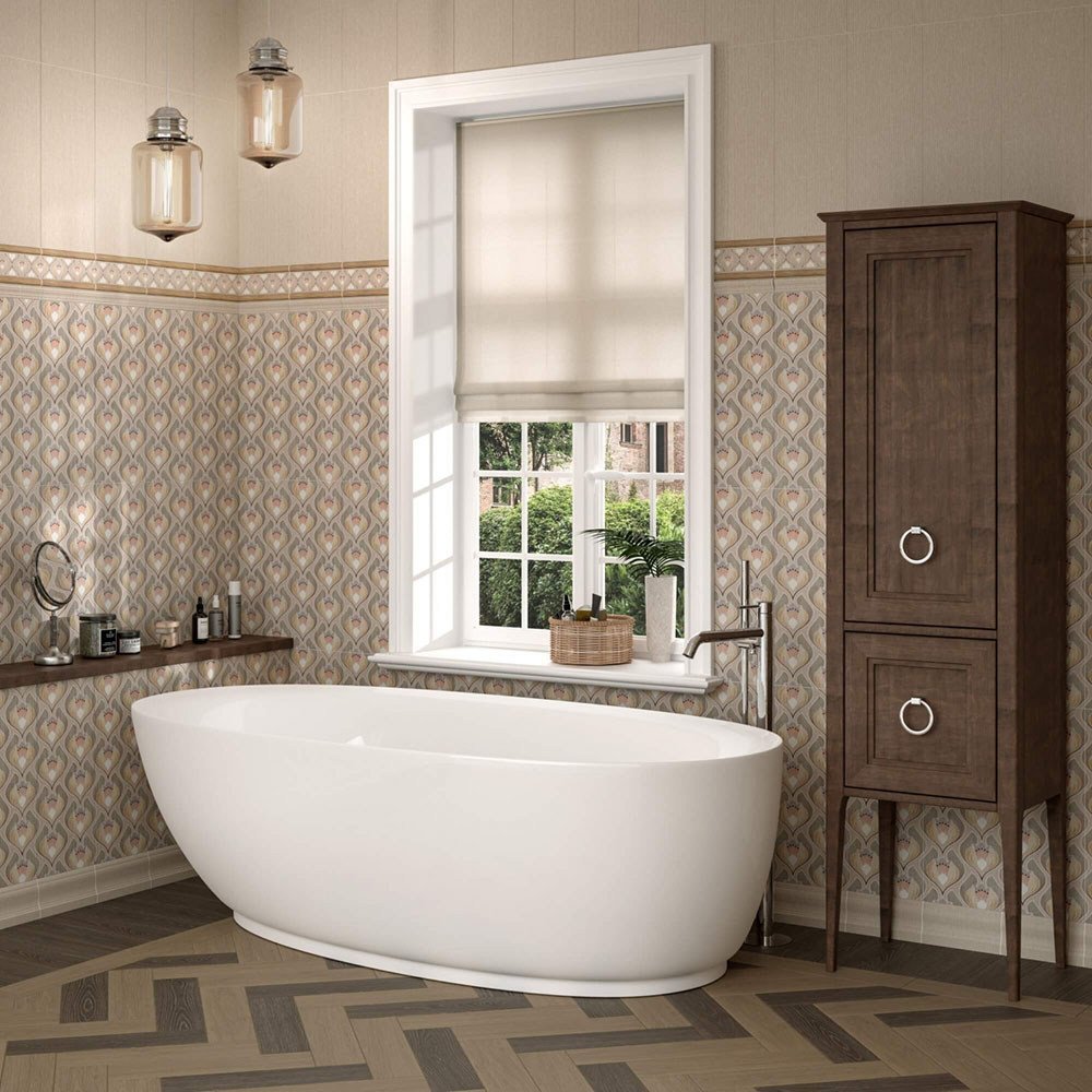 Бордюр Kerama Marazzi (Керама Марацци) Кузани бежевый багет 5х20 см (BLB047)