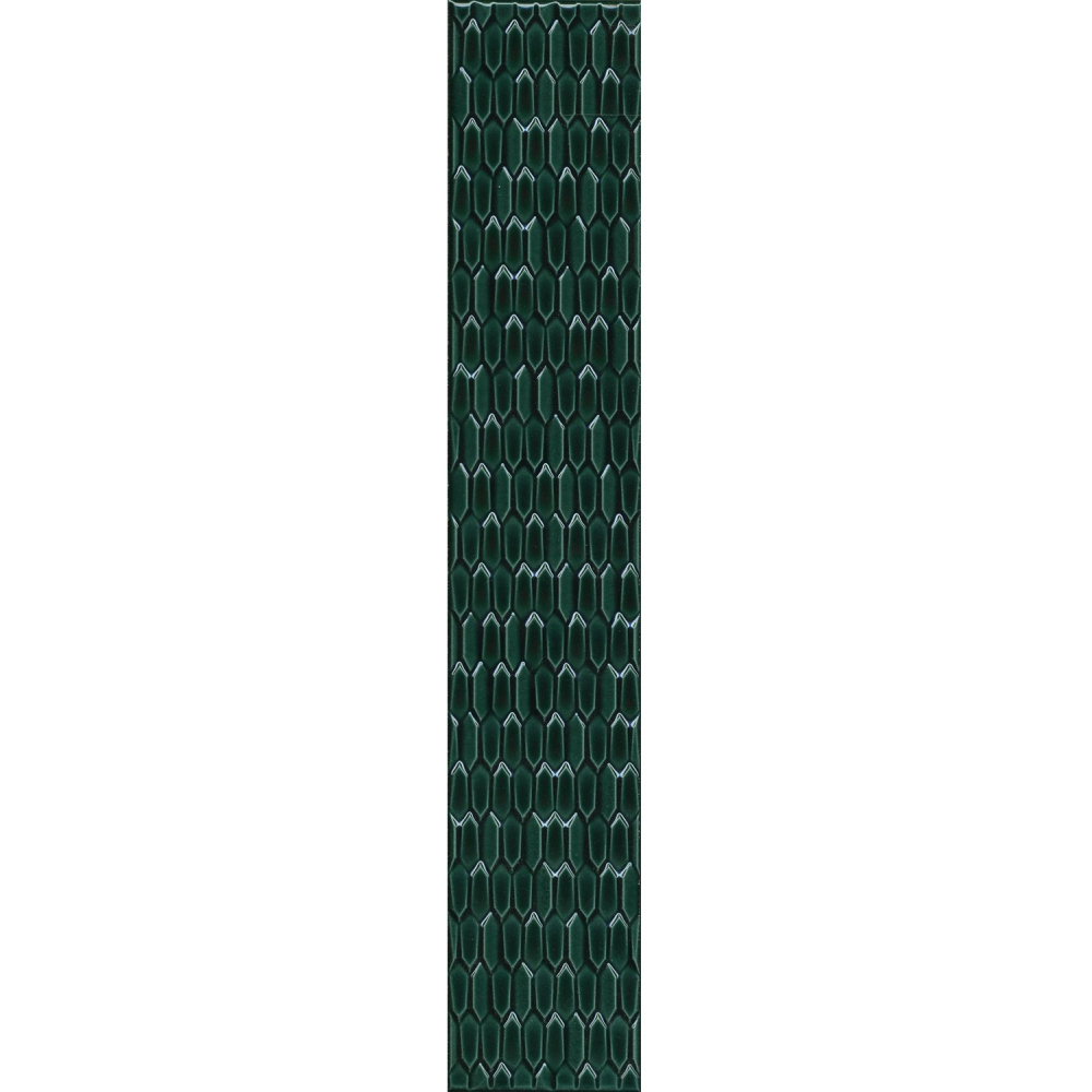 Бордюр Kerama marazzi Левада зеленый темный 7х40 см (LSB001)